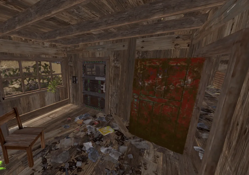 Motel green keycard door